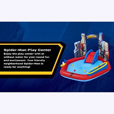 Bestway Spider-Man Inflatable Water Play Center with Slide and Sprayer