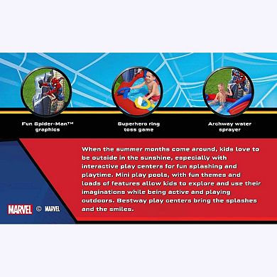 Bestway Spider-Man Inflatable Water Play Center with Slide and Sprayer