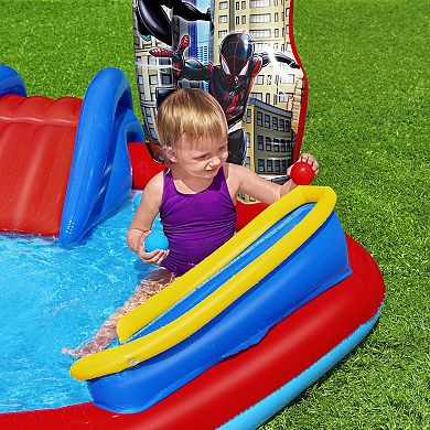 Bestway Spider-Man Inflatable Water Play Center with Slide and Sprayer