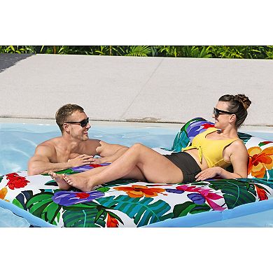 Bestway Blissful Drifter XL Inflatable Pool Lounge with Cover & Headrest