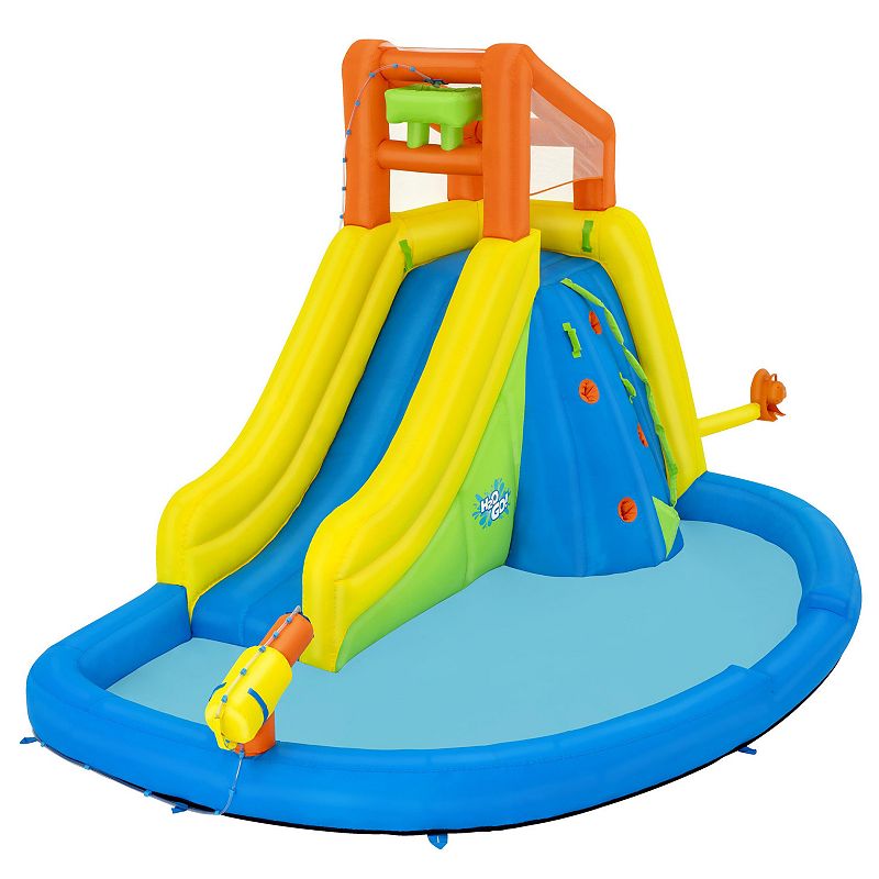 Bestway H2OGO! Mount Splashblast Mega Inflatable Water Park with Slide & Climbing Wall, Multi