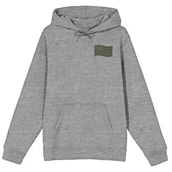 Men's Wavy American Flag Hoodie