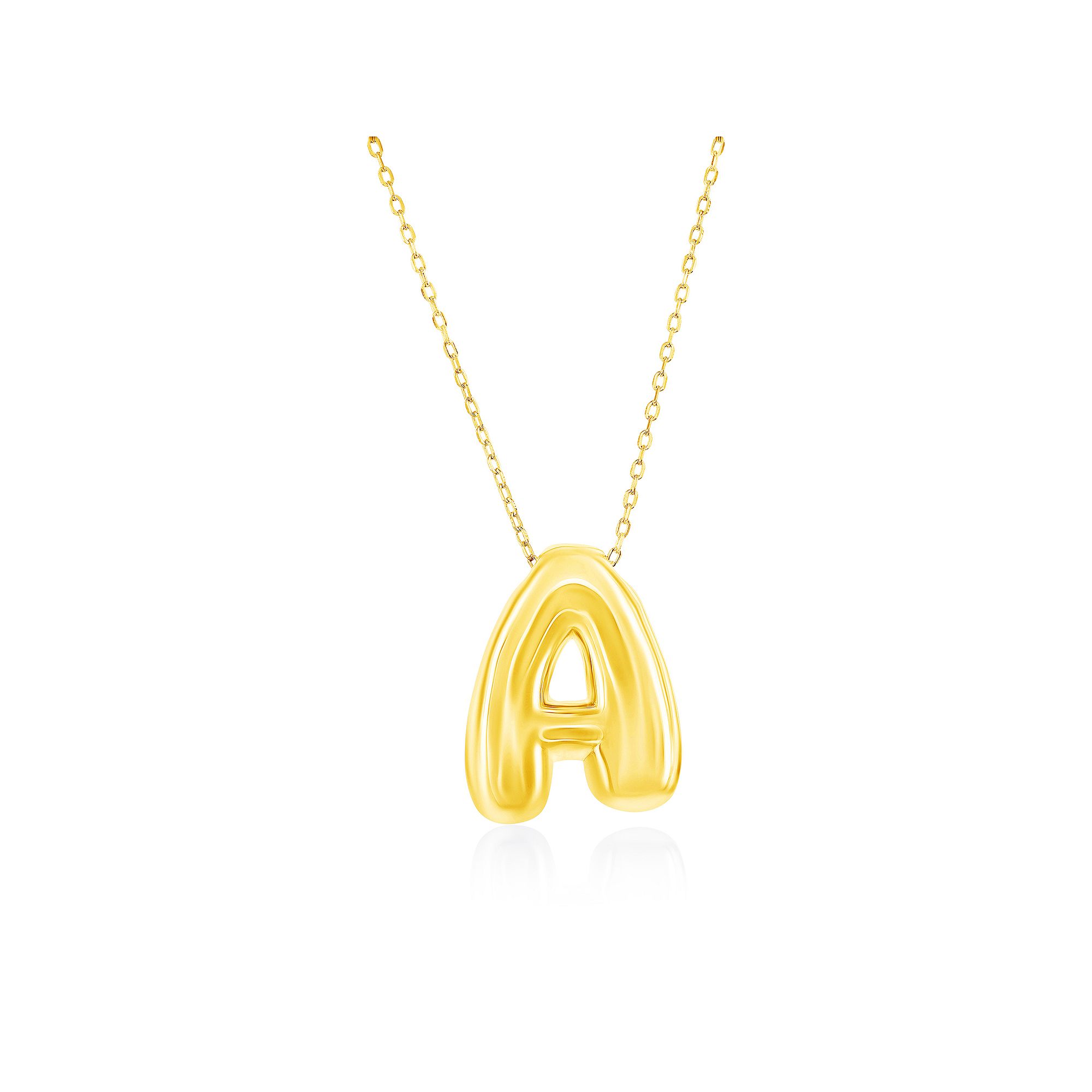 Argento Bella Sterling Silver Bubble Initial Necklace, Womens, Size: 16-1