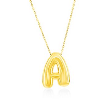 Argento Bella Sterling Silver Bubble Initial Necklace