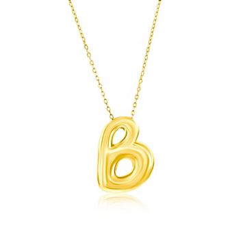 Argento Bella Sterling Silver Bubble Initial Necklace