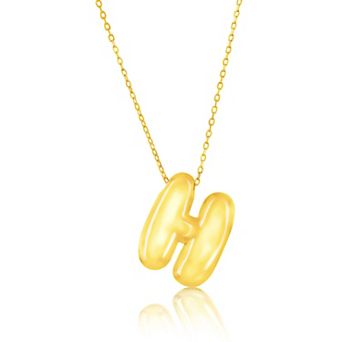 Argento Bella Sterling Silver Bubble Initial Necklace