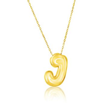 Argento Bella Sterling Silver Bubble Initial Necklace