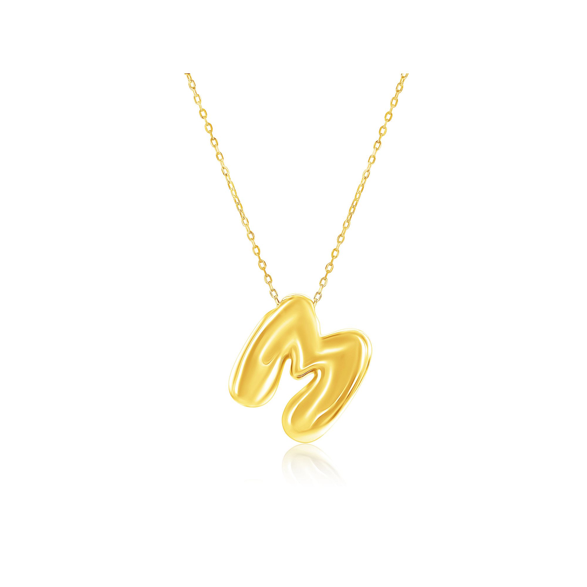 Argento Bella Sterling Silver Bubble Initial Necklace, Womens, Size: 16-1
