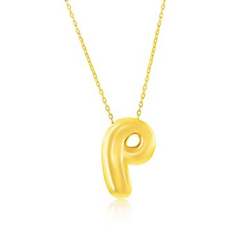 Argento Bella Sterling Silver Bubble Initial Necklace