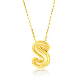 Argento Bella Sterling Silver Bubble Initial Necklace