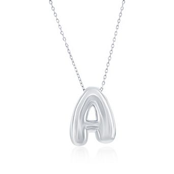Argento Bella Sterling Silver Bubble Initial Necklace