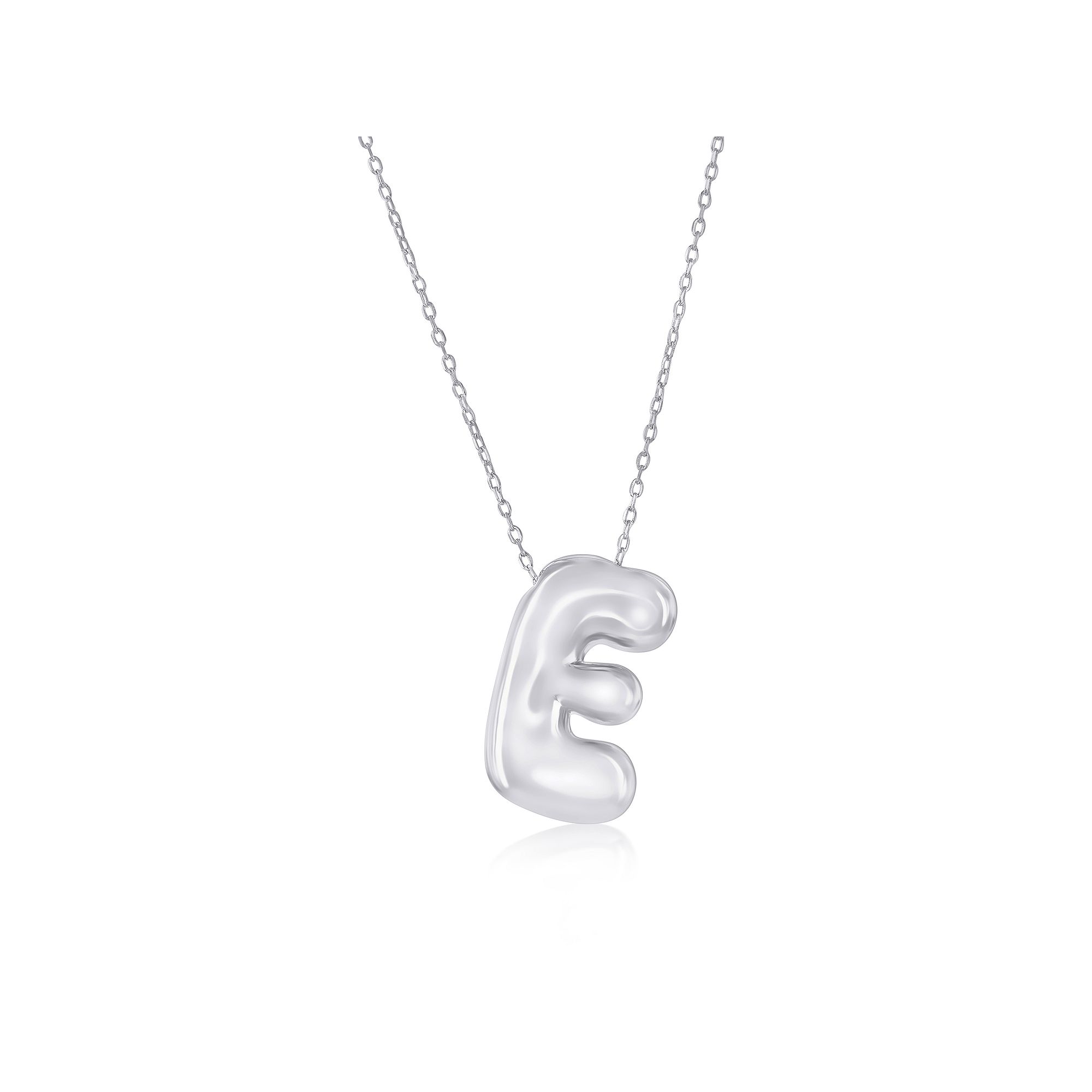 Argento Bella Sterling Silver Bubble Initial Necklace, Womens, Size: 16-1