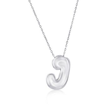 Argento Bella Sterling Silver Bubble Initial Necklace