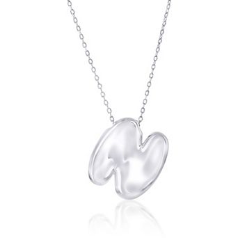 Argento Bella Sterling Silver Bubble Initial Necklace