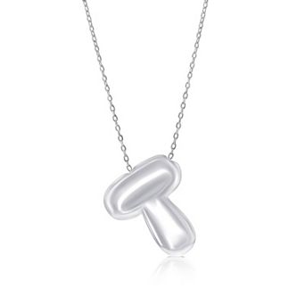 Argento Bella Sterling Silver Bubble Initial Necklace