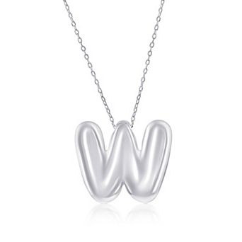 Argento Bella Sterling Silver Bubble Initial Necklace