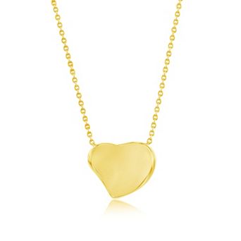 Argento Bella Sterling Silver Polished Heart Necklace