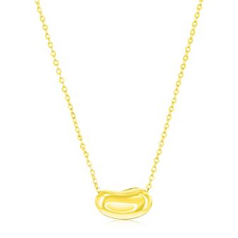 Argento Bella Sterling Silver Bean Slide Necklace