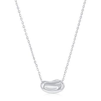 Argento Bella Sterling Silver Bean Slide Necklace