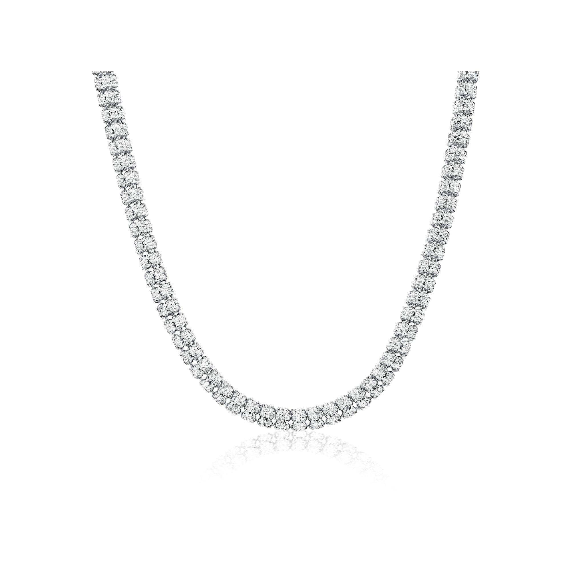 Argento Bella Sterling Silver 5 mm Ice Chain Necklace, Womens, Size: 24