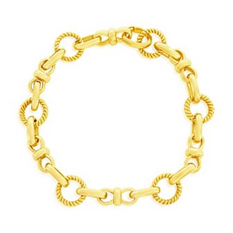 Argento Bella Sterling Silver Circle & Infinity Design Bracelet
