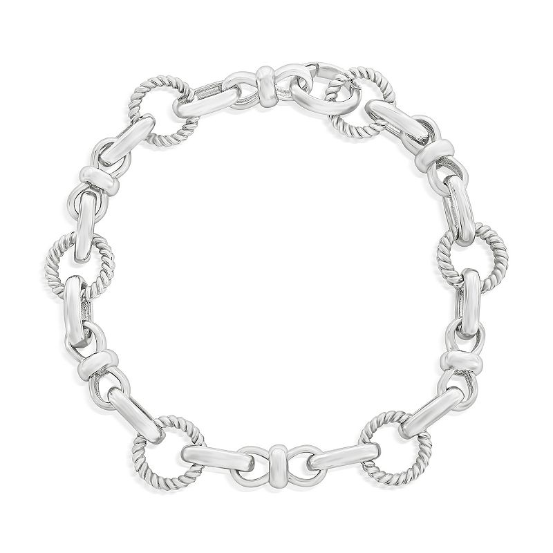 Argento Bella Sterling Silver Circle & Infinity Design Bracelet, Women's, 