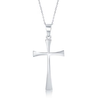 Argento Bella Sterling Silver Cross Pendant Necklace