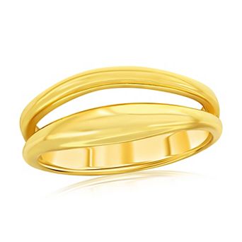 Argento Bella 14k Gold Over Silver High-Polish Double Row Ring