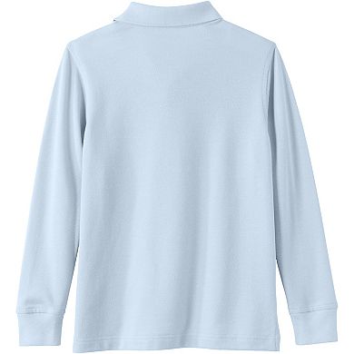 Kids 2-20 Lands' End School Uniform Long Sleeve Mesh Polo Shirt