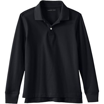 Kids 2-20 Lands' End School Uniform Long Sleeve Mesh Polo Shirt