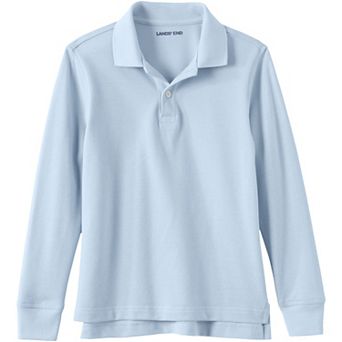 Kids 2-20 Lands' End School Uniform Long Sleeve Mesh Polo Shirt
