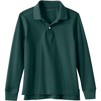Kids 2-20 Lands' End School Uniform Long Sleeve Mesh Polo Shirt