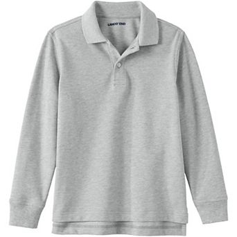 Kids 2-20 Lands' End School Uniform Long Sleeve Mesh Polo Shirt