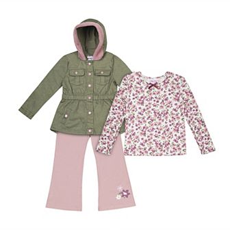 Baby & Toddler Little Lass 3 pc Jacket, Top & Pant Set