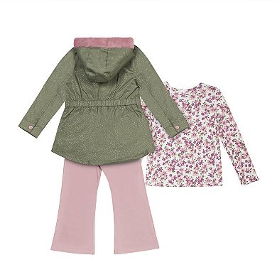 Baby & Toddler Little Lass 3-pc. Jacket, Top & Pant Set