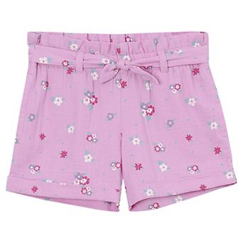 Girls 8-16 Plus Lands' End Belted Woven Pull On Floral Shorts