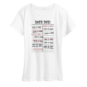 Women's Library Card Stamps Graphic Tee