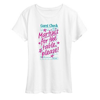 Women's Martinis For The Table Please Graphic Tee