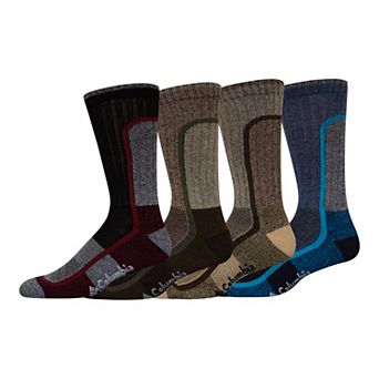 Men's Columbia 4-Pack Moisture Control Block Crew Socks