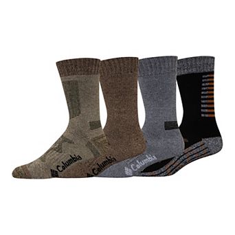 Men's Columbia Moisture Control Digital Crew 4 Pack Socks