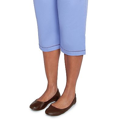Women's Alfred Dunner Relaxed Crochet Hem Capri Pants
