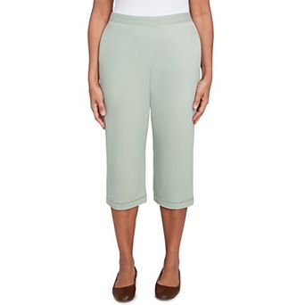 Women's Alfred Dunner Relaxed Crochet Hem Capri Pants