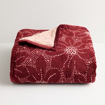 Cuddl Duds® Printed Sherpa Throw Blanket