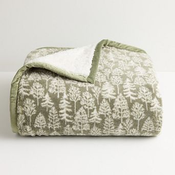 Cuddl Duds® Printed Sherpa Throw Blanket