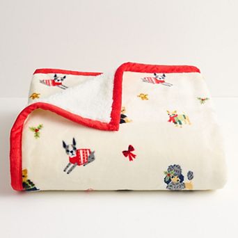 Cuddl Duds® Plush Sherpa Throw Blanket