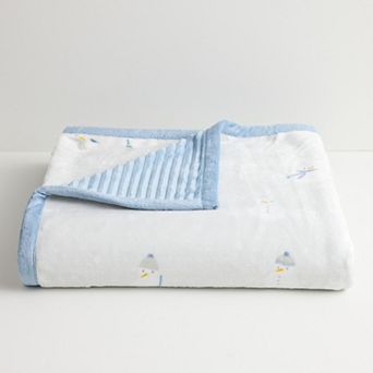 Cuddl Duds® Reversible Plush Ribbed Throw Blanket