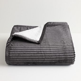 Cuddl Duds® Solid Sherpa Throw Blanket