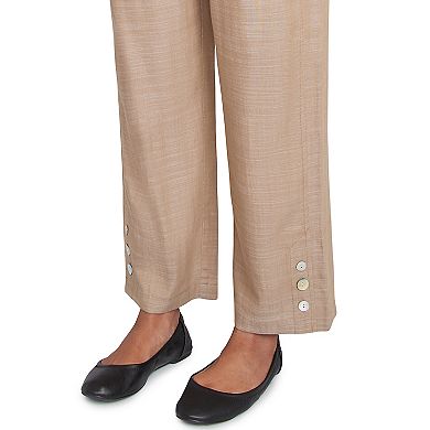 Women's Alfred Dunner Relaxed Button Detail Ankle Pants