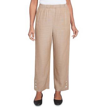 Women's Alfred Dunner Relaxed Button Detail Ankle Pants