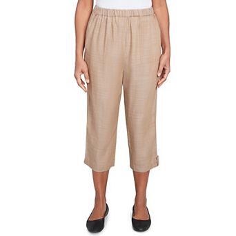 Women's Alfred Dunner Relaxed Button Tab Capri Pants